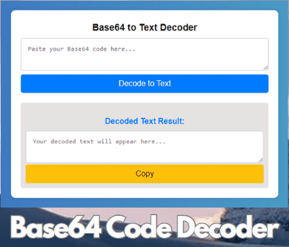 Base64 to Text Decoder
