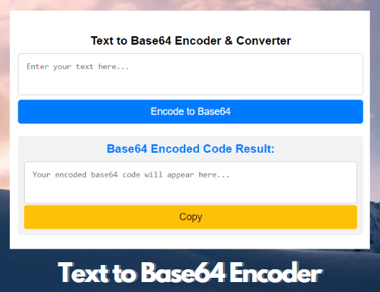 Text to Base64 Encoder & Converter